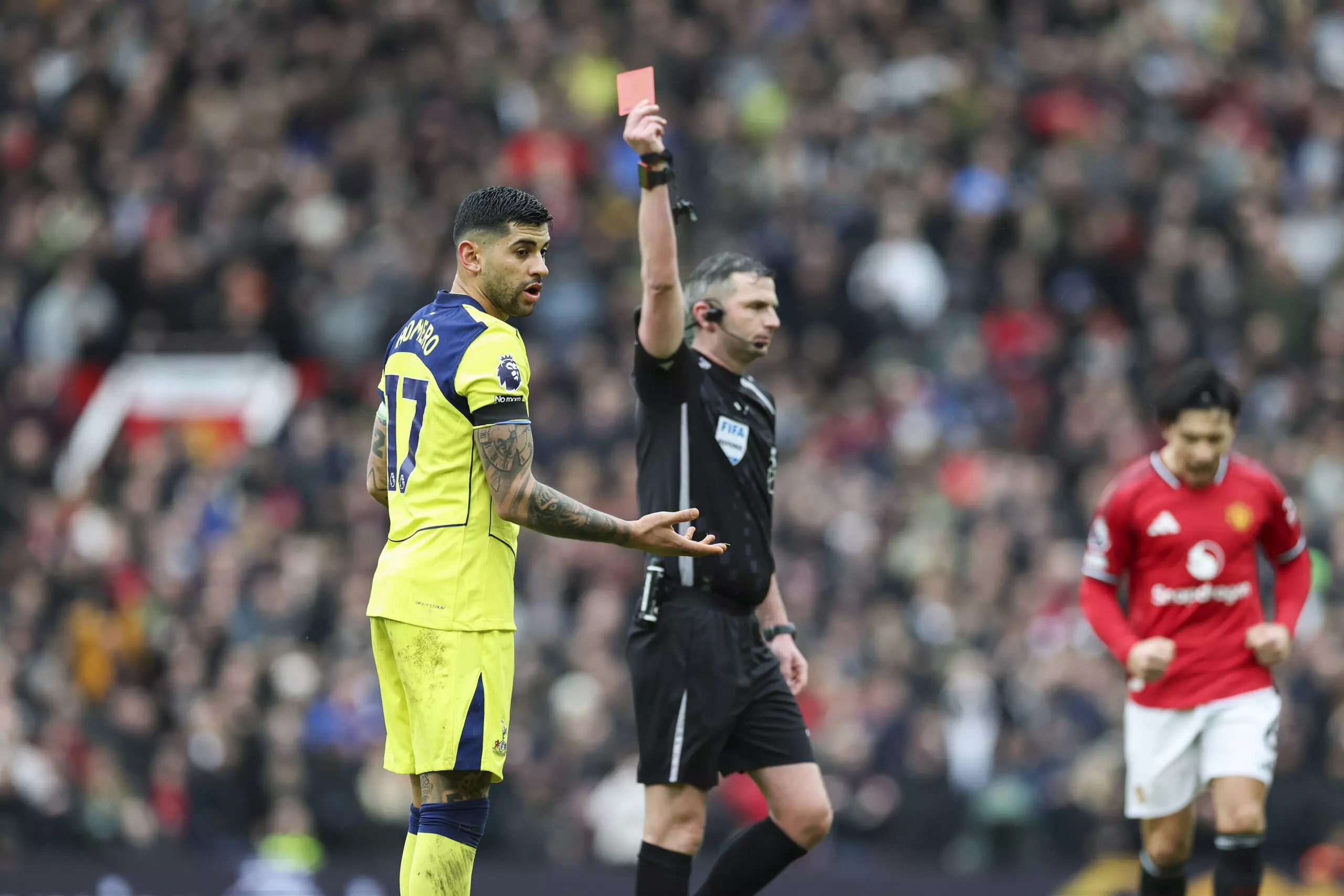 Cristian Romero Suspension: Shocking Tackle Sees Spurs Captain Sent Off And Suspended For Four Games