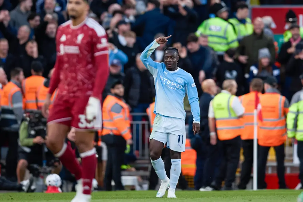 Liverpool vs Manchester City - Jeremy Doku